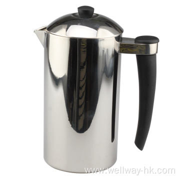 Coffee French press with silicone handle